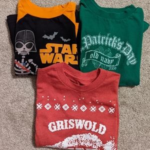 Set of 3 kids holiday tshirts